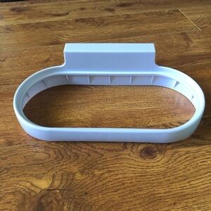 Plastic over the cabinet trash bag holder